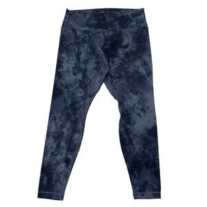 Lululemon Women Align HR 25" Pants Diamond Dye Lunar Rock Navy Size 14 Leggings